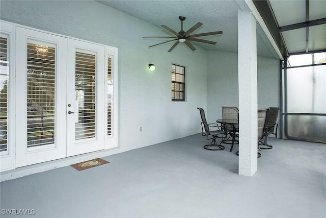 sunroom with french doors