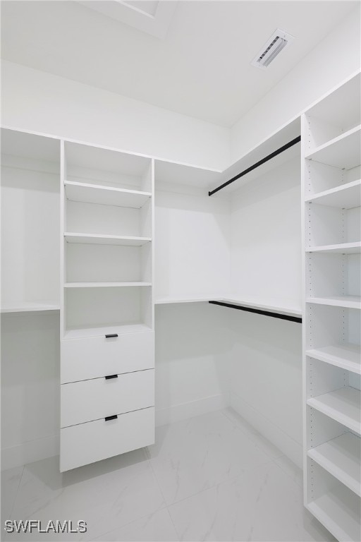 view of walk in closet