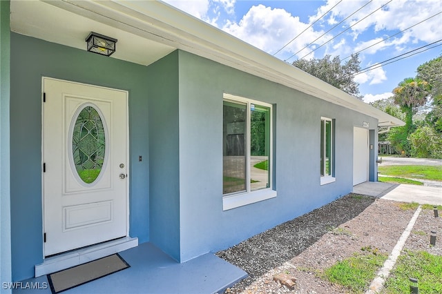 view of doorway to property