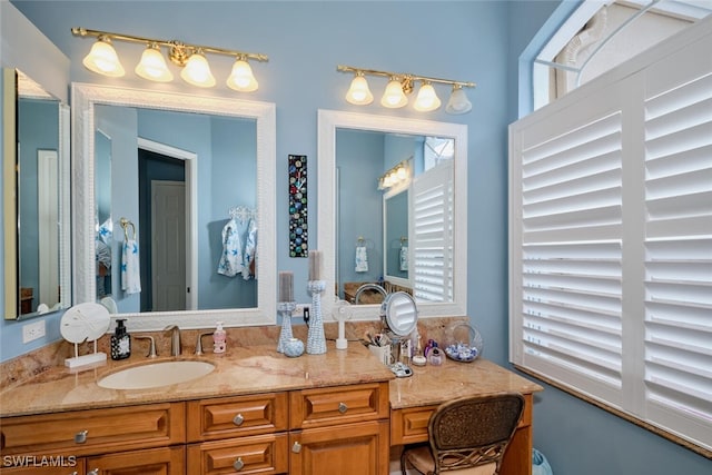 bathroom featuring vanity