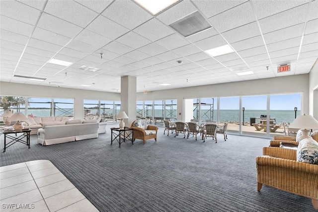 1036 S Collier Blvd Unit 101, Marco Island, FL 34145 - building lobby featuring a paneled ceiling and a water view