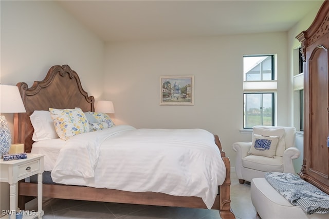 view of tiled bedroom