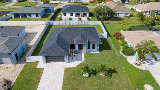 drone / aerial view featuring a residential view