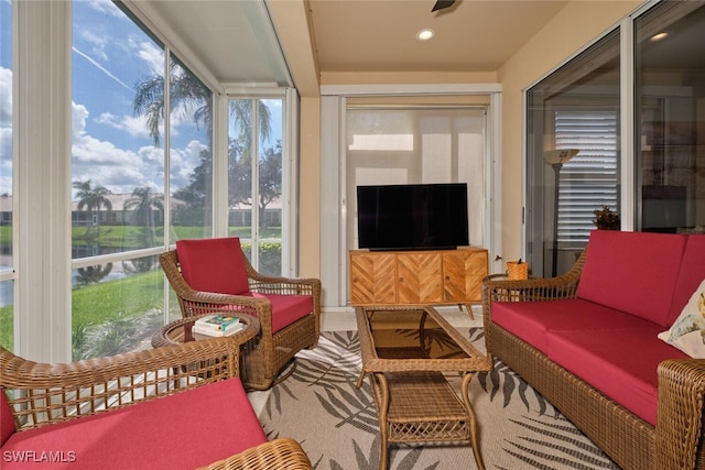 sunroom with a healthy amount of sunlight