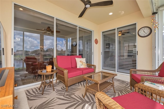 view of sunroom