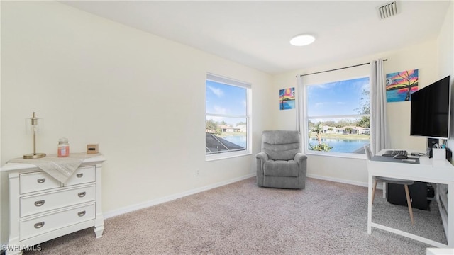 2864 Blossom Ct, Naples, FL 34120 - home office with carpet flooring and baseboards