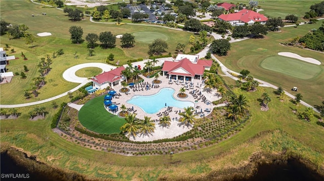 16665 Rolling Rock Blvd, Alva, FL 33920 - aerial overview of property's location featuring a golf course