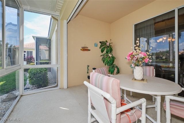 view of sunroom