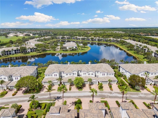 9235 Tesoro Ln Unit 4-102, Naples, FL 34114 - bird's eye view featuring a water view and a residential view