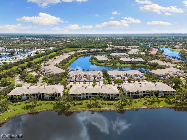 9235 Tesoro Ln Unit 4-102, Naples, FL 34114 - birds eye view of property with a water view and a residential view