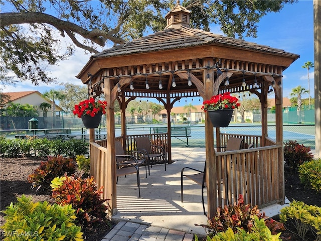 view of property's community featuring a gazebo