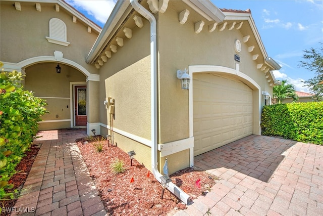 view of home's exterior featuring a garage