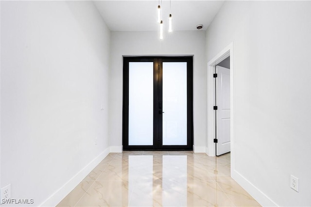 entryway with french doors