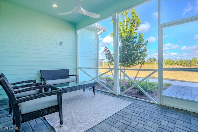 view of sunroom