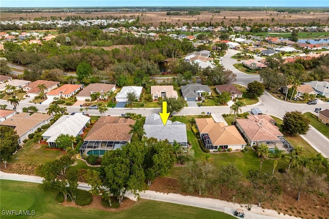 drone / aerial view featuring a residential view