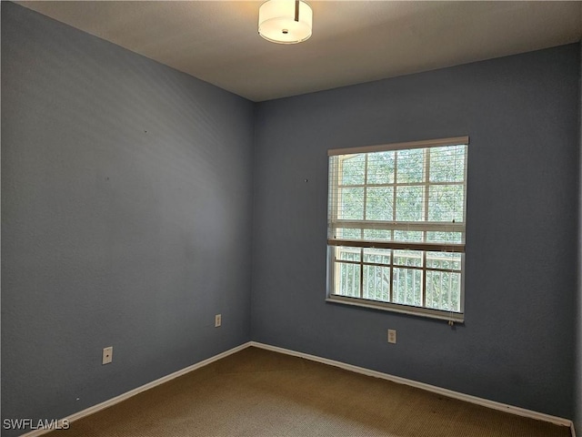 view of carpeted spare room