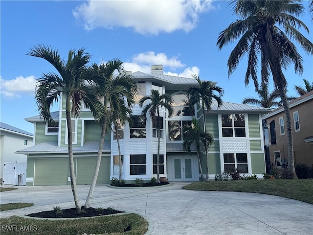 view of property with a garage