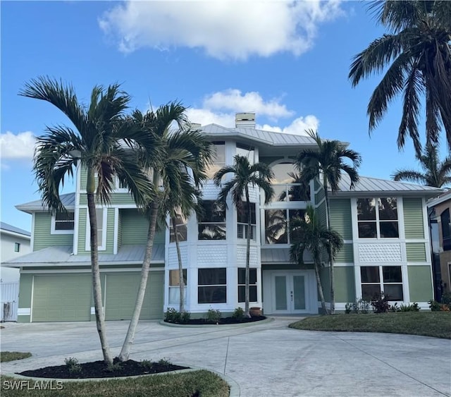 view of building exterior with a garage