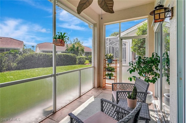 view of sunroom / solarium