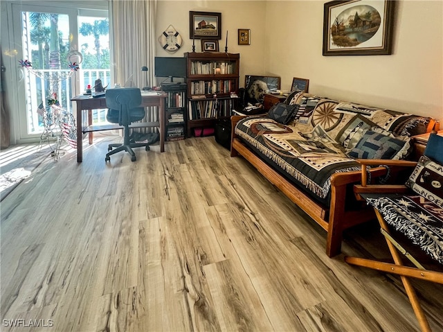 interior space featuring hardwood / wood-style floors