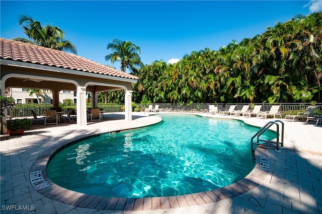 view of pool with a patio