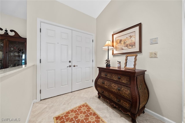 view of tiled foyer entrance