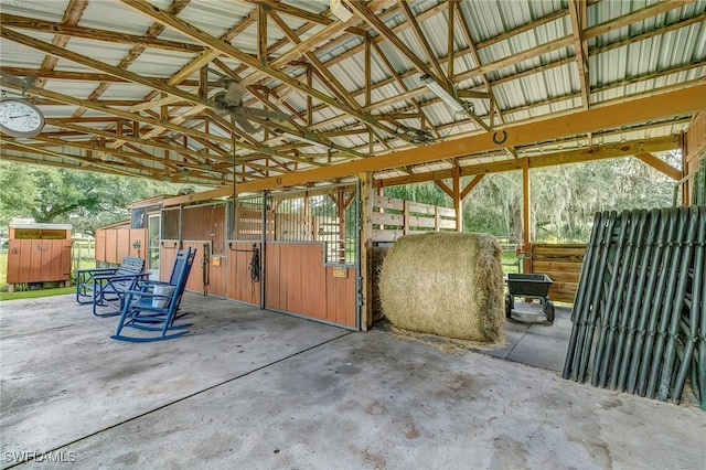 view of horse barn