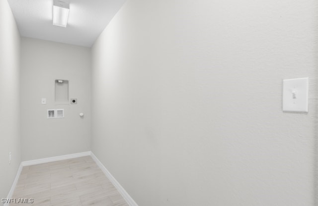 laundry area featuring electric dryer hookup, washer hookup, and gas dryer hookup