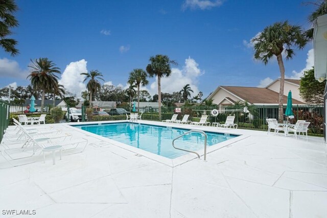 view of pool with a patio