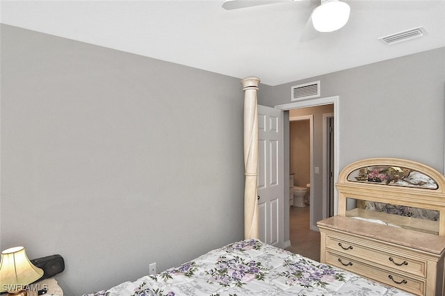 bedroom with ceiling fan