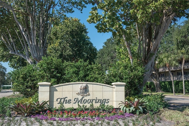 view of community sign