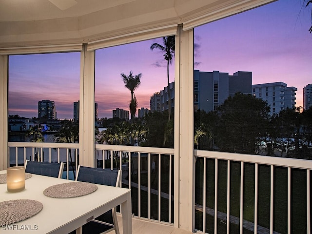 view of sunroom