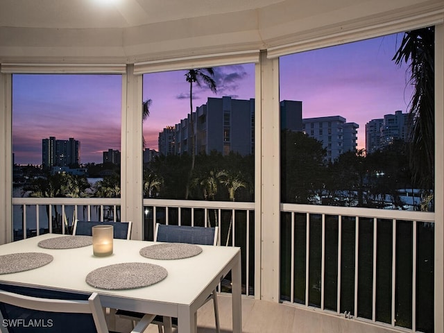 view of sunroom