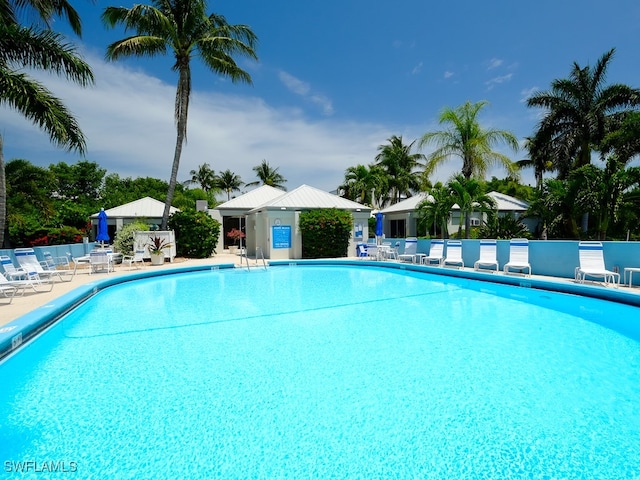 view of pool with a patio