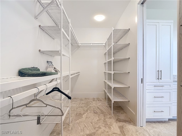 view of walk in closet