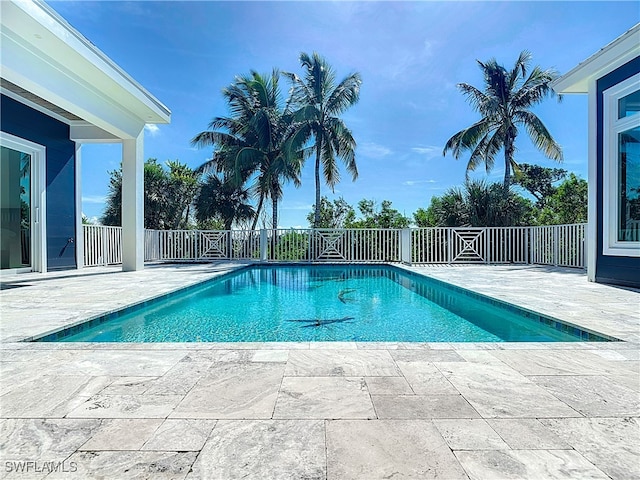 view of pool with a patio area