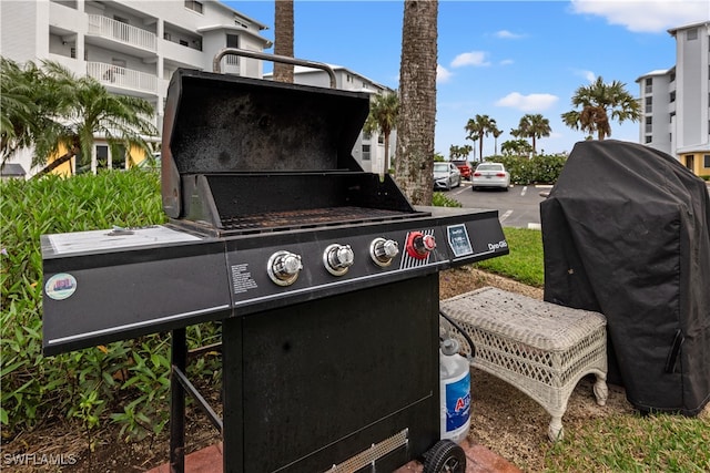 view of patio featuring a balcony and area for grilling