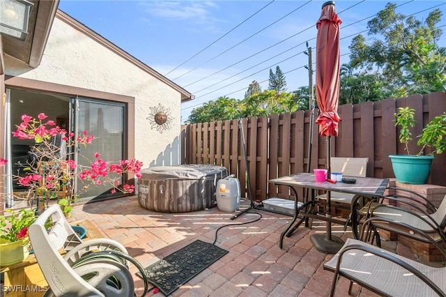 8913 Somerset Blvd, Fort Myers, FL 33919 - view of patio / terrace featuring outdoor dining area and fence
