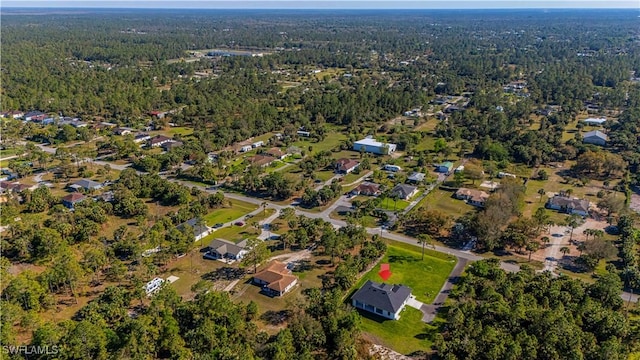 aerial view with a forest view