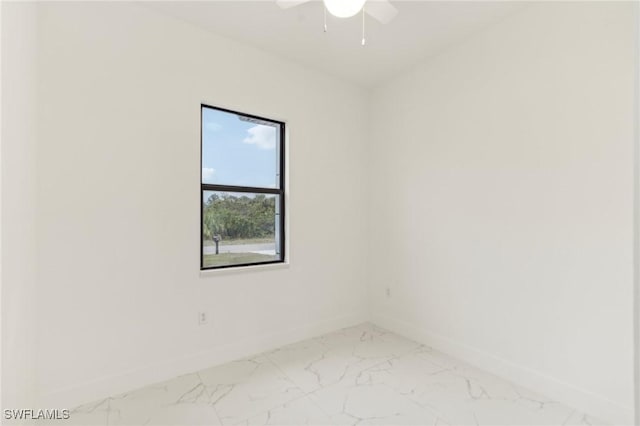 unfurnished room featuring ceiling fan