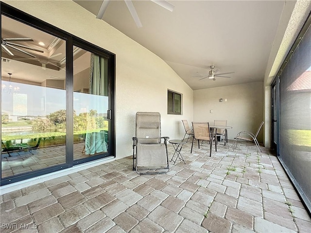 646 NE 5th Place, Cape Coral, FL 33909 - sunroom featuring lofted ceiling