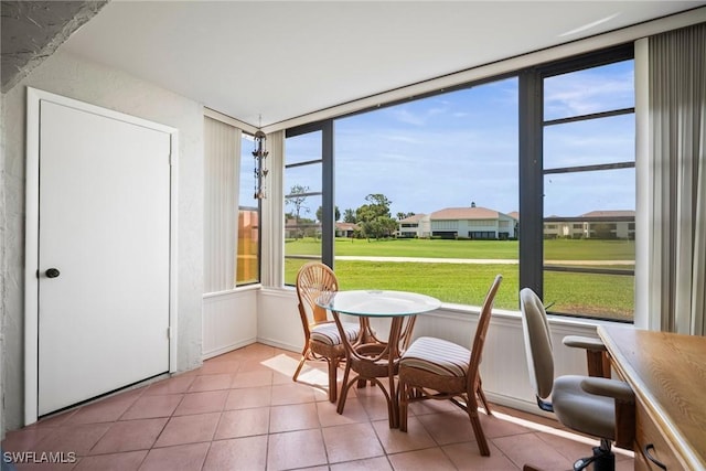 view of sunroom