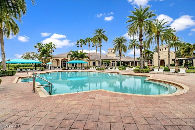 view of pool with a patio area