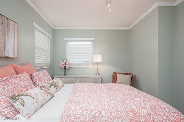 bedroom featuring ornamental molding