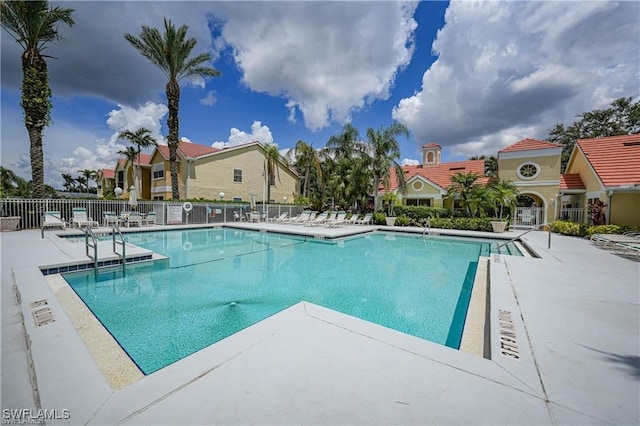 view of pool with a patio area