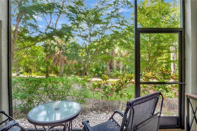 view of sunroom