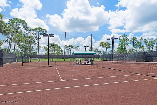 view of tennis court