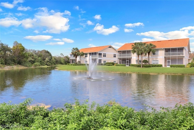 view of water feature