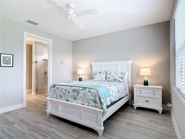 bedroom with ceiling fan