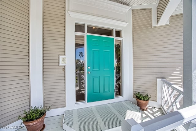 view of doorway to property